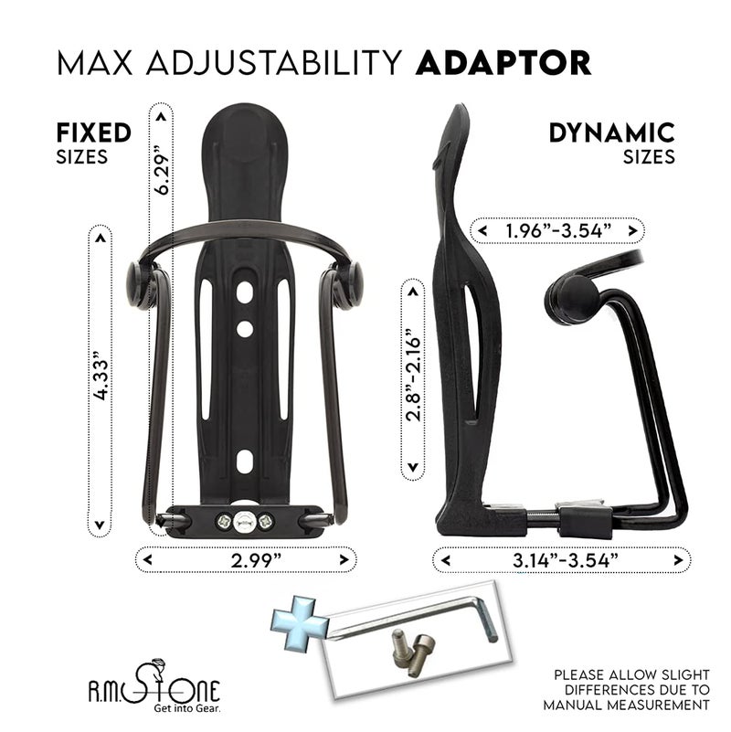 R.M.Stone Bike Bottle Holder Pro Set with Thermos Bike Bottle OR Exrta Set with Additional Cage Mount - No Screws! Perfect Cage â€“ Adjustable & Anticorrosive with 16 oz Thermos ! (2-Parts Set, Pro) - Image 5